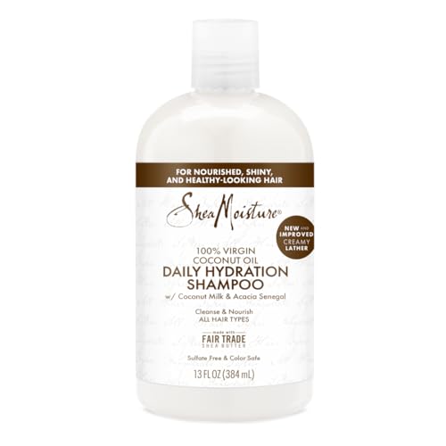 SheaMoisture Virgin Coconut Oil Shampoo - Nourishing, Moisture Balance, Sulfate-Free - 13oz