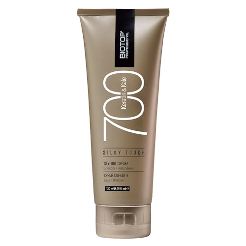 Biotop Professional Hair Styling Cream - Extra Shine & Frizz Control, Keratin & Kale - 4.05 Fl Oz