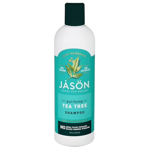 Jason Tea Tree Shampoo - Nourishes Scalp, Relieves Irritation, Biodegradable Botanicals - 12oz