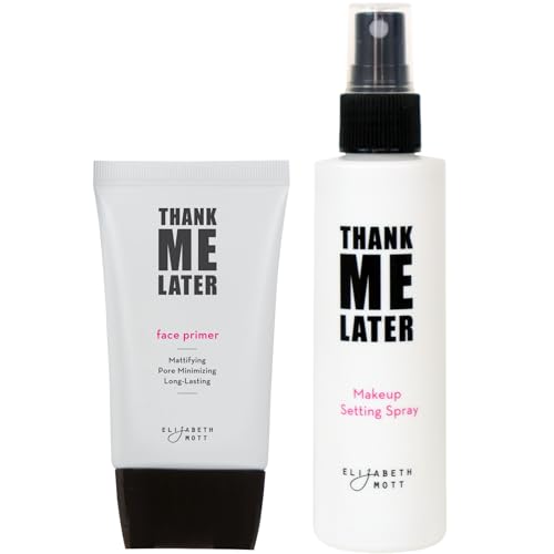 Elizabeth Mott Face Primer & Setting Spray - Matte Finish, Long-Lasting, 2-Pack Bundle