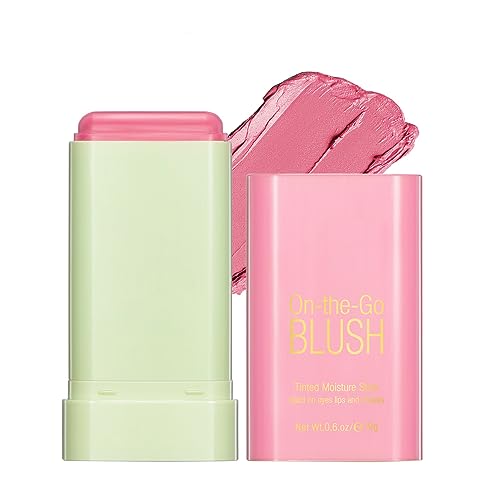 Paminify Blush Stick - Hydrating, Waterproof, 2-in-1 Cheek & Lip Tint, 01 Shy Pink - 0.35oz