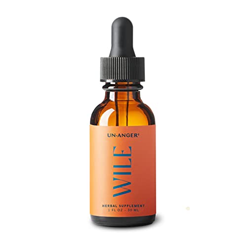 WILE Un-Anger Tincture - Mood & Stress Support with Kava, Milk Thistle - 1FL oz Perimenopause Drops