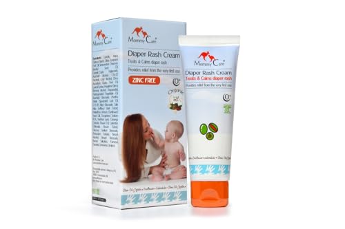 Mommy Care Diaper Rash Cream - Soothes & Nourishes, Zinc-Free with Jojoba & Olive Oil - 80ml