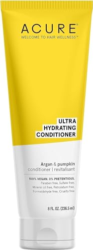 Acure Ultra Hydrating Conditioner - Moisture Boost, Vegan Formula with Argan & Pumpkin - 8 Fl Oz