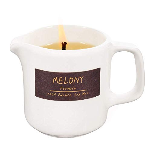 MELONY Soy Massage Oil Candle - Deep Moisture, Nourishing Almond & Shea Butter - 2.82oz