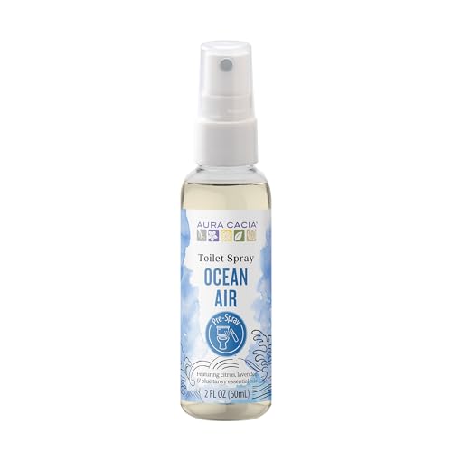 Aura Cacia Ocean Air Toilet Spray - Light Citrus & Lavender Aroma, Pure Essential Oils - 2 Fl. oz.