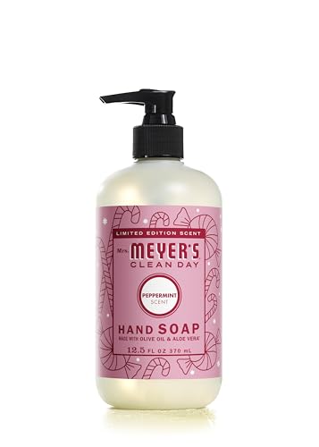 Mrs. Meyer's Hand Soap - Non-Drying Formula with Essential Oils, Peppermint Scent - 12.5 Fl Oz