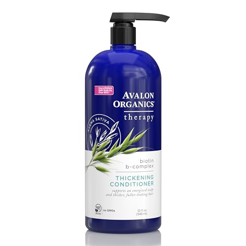 Avalon Organics Thickening Conditioner - Nourishes Fine Hair, Plant-Based, 32oz