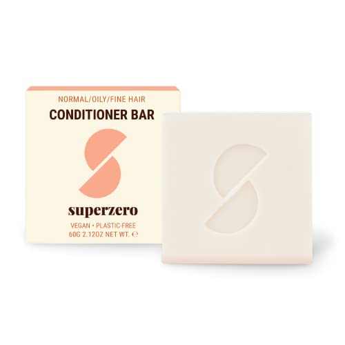 SUPERZERO Hydrating Conditioner Bar - Softens & Shines, Vegan, Plastic-Free, 2 Bottles' Worth