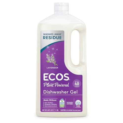 Earth Friendly Wave Dishwasher Gel - Vegan, Biodegradable, Lavender Scent - 40oz