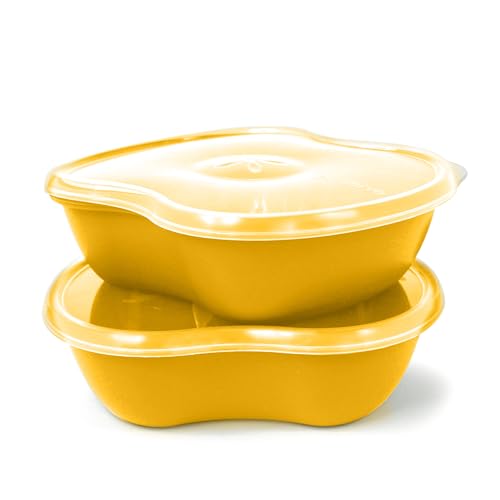 Preserve Food Storage Container - Durable, BPA-Free, Dishwasher Safe, Set of 2, 25 oz, Yellow