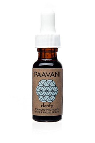 PAAVANI Ayurveda Facial Serum - Effective Acne Treatment, 100% Pure Organic - 0.5 oz