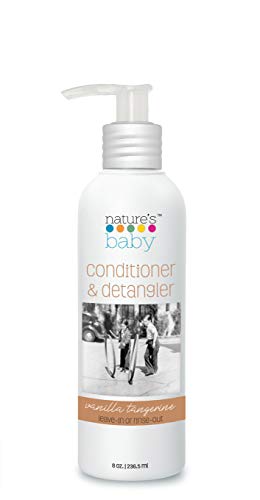 Nature's Baby Organics Conditioner & Detangler - 70% Organic, Tear-Free, Vanilla Tangerine - 8 Fl Oz