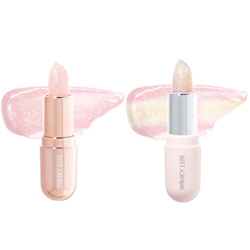 Winky Lux Glimmer Balm - pH-Responsive Hydration, Vegan & Cruelty-Free, Sheer Pink Tint - 0.15oz