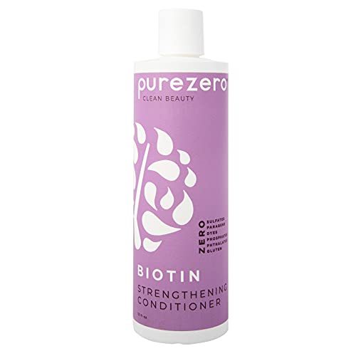 Purezero Biotin Conditioner - Strengthens Thinning Hair, 100% Vegan, No Sulfates - 12oz