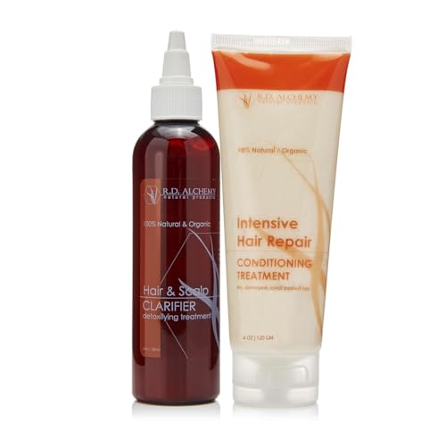 RD Alchemy Hair Care Set - Detoxifying Clarifier & Repair Conditioner, Natural Ingredients - 2 Pack