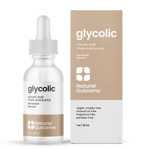 Natural Outcome Glycolic Acid Face Serum - Exfoliates & Rejuvenates Skin, 1 Oz