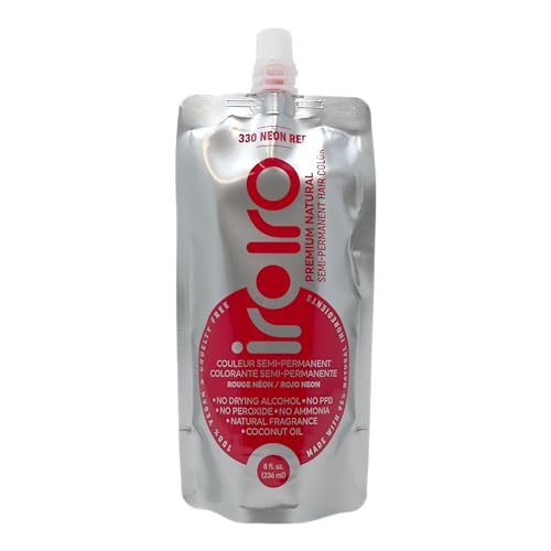 IROIRO Premium Semi-Permanent Hair Color - Vibrant, Gentle Formula with Coconut Oil - 8oz