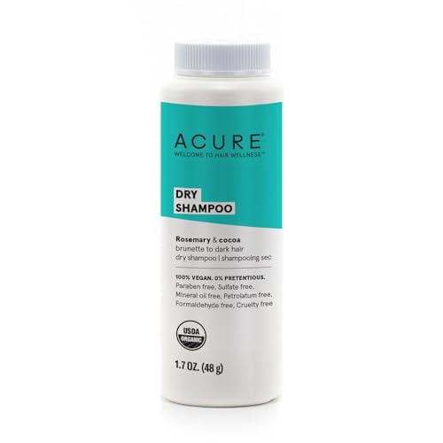 Acure Dry Shampoo - Refresh Brunette Hair, Organic Cocoa & Rosemary - 1.7 Oz Travel Size