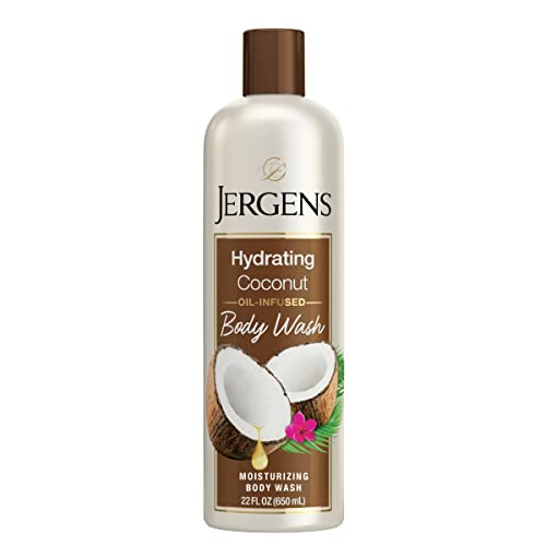 Jergens Coconut Body Wash - Hydrating Daily Cleanser, Paraben & Dye Free, 22oz