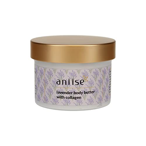 Aniise Body Butter - Soothes Skin, Reduces Wrinkles, Moisturizes Deeply - Lavender, 8oz