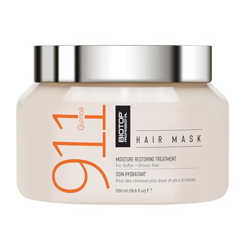 Biotop Professional 911 Quinoa Hair Mask - Repair & Moisturize Damaged Hair - 18.6oz