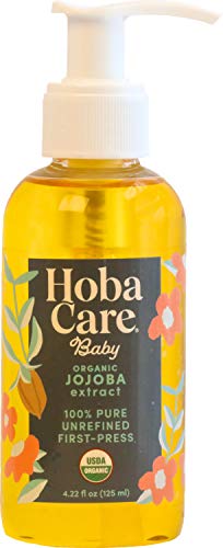 HobaCare Organic Baby Body Oil - Moisturizes Skin, Soothes Cradle Cap - 4.22 fl oz