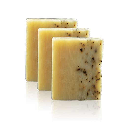 Brickell Men's Mint Soap Scrub Bar - Deep Cleansing, Natural Ingredients - 3 Pack, 5oz Each