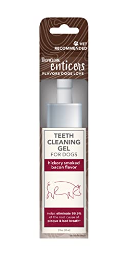 TropiClean Enticers Dog Teeth Cleaning Gel - Smoked Bacon Flavor, No Brushing Needed - 2oz