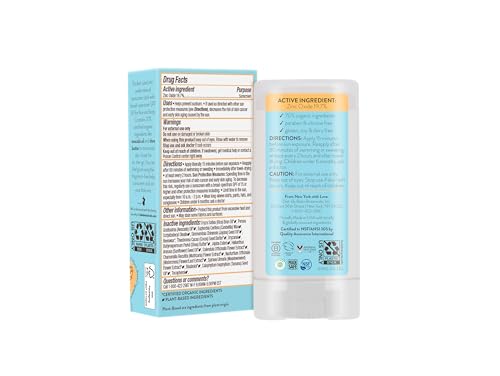 Babo Botanicals Mineral Sunscreen Stick SPF 50 - 70% Organic, Zinc Oxide, EWG Certified - 3oz