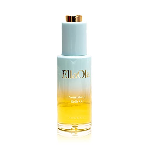 ELLAOLA Belly Oil - Reduces Stretch Marks & Scars, Hydrating with Squalene & Vitamin C - 1.7 fl. oz.