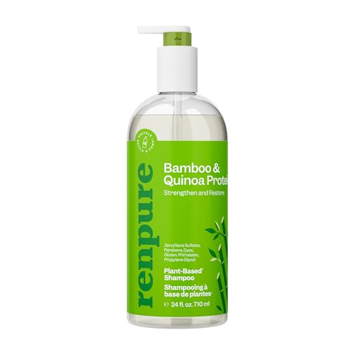 Renpure Bamboo & Quinoa Shampoo - Restores & Strengthens, Plant-Based Ingredients - 24 Fl Oz