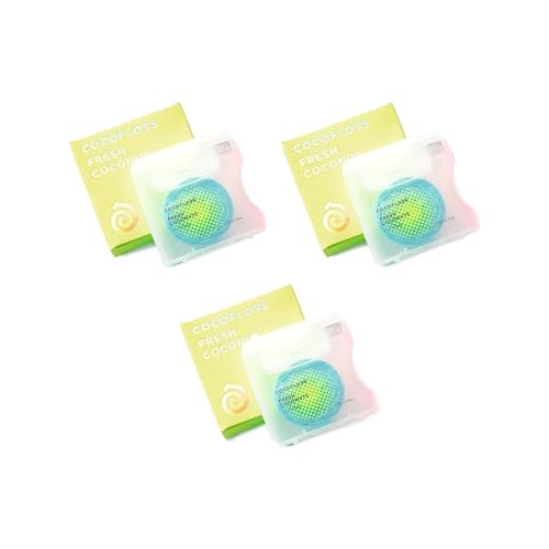 Cocofloss Dental Floss - Dentist-Designed, Coconut Oil Infused, Kid-Friendly - 3 Spools (33 yd)