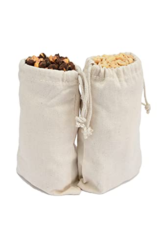 Premium Quality Cotton Produce Bags - Reusable, Biodegradable, Durable - Pack of 50, 4x6 inches