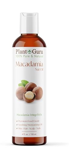 Pure Macadamia Oil Body Moisturizer - Nourishing for Skin & Face, Virgin Cold Pressed - 4 oz