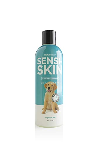 Bark 2 Basics Dog Shampoo - Gentle, Fragrance-Free for Sensitive Skin, 16oz Concentrate