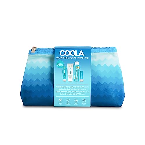 COOLA Sunscreen & Lip Balm Kit - Broad Spectrum SPF 30, Vegan, Gluten Free - 4 TSA-Friendly Items