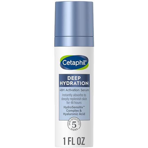 CETAPHIL Deep Hydration Moisturizer - 48-Hour Rehydration, Hyaluronic Acid, Fragrance-Free - 1 fl oz