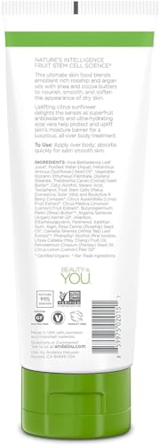 Andalou Naturals Body Lotion - Nourishing Rosehip & Argan Oils, Uplifting Citrus Scent - 8 fl. oz