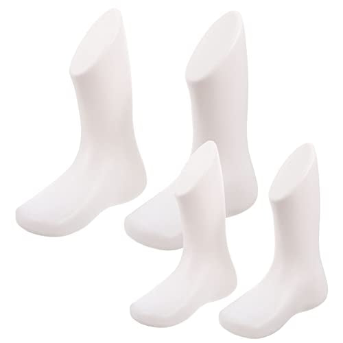 4pcs Foot Model Display for Retail Shoes & Socks - Lightweight, Reusable, Kids' Size