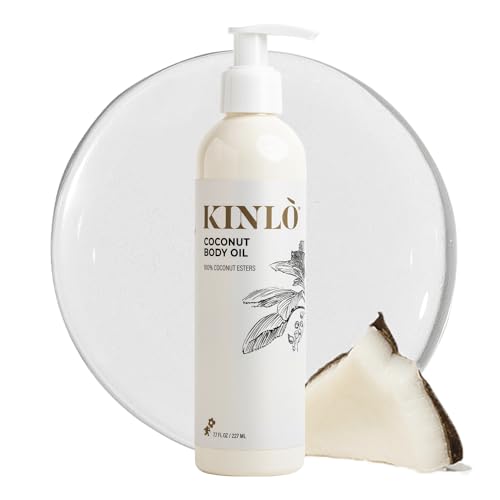 Kinlo Coconut Body Oil - Ultra-Nourishing Moisturizer with Vitamin E, 100% Pure MCT Oil - 8oz