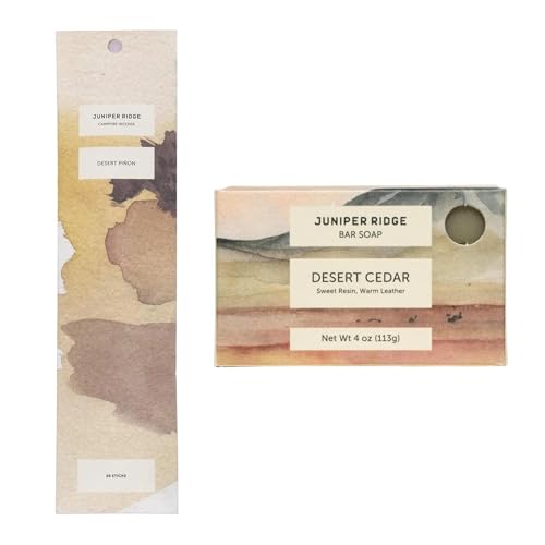 Juniper Ridge Incense & Desert Cedar Soap - Natural Aromatherapy, Cold-Processed - 20 Sticks, 4 oz