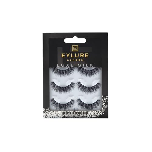 Eylure Luxe Silk Marquise False Lashes - Length & Fullness, Vegan & Cruelty-Free - 3 Pairs