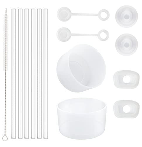 Premium Silicone Straw Covers for Stanley Tumblers - BPA-Free, Reusable, 10 Count with Brush