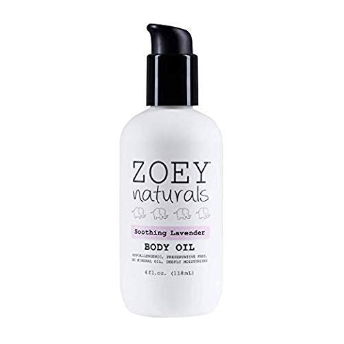 Absolutely Natural Zoey Naturals Lavender Body Oil - Calming, Moisturizing for Kids - 8oz