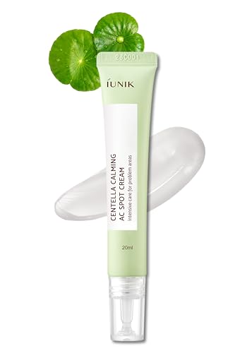 IUNIK Blemish & Acne Treatment Gel - Clear Skin Formula with 81% Centella, AHA, BHA - .67oz