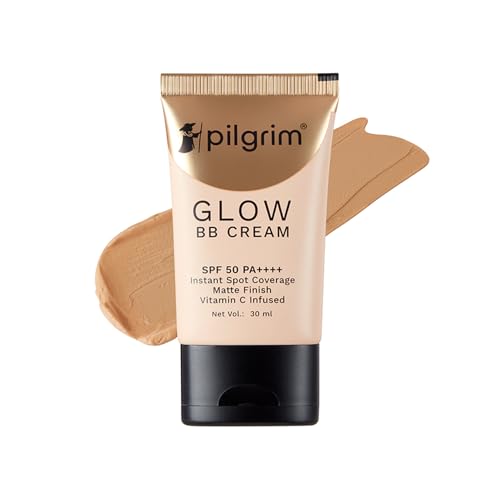 Pilgrim BB Cream - Medium Spot Coverage, SPF 50 Protection, Matte Finish - 1.01 Oz/30gm