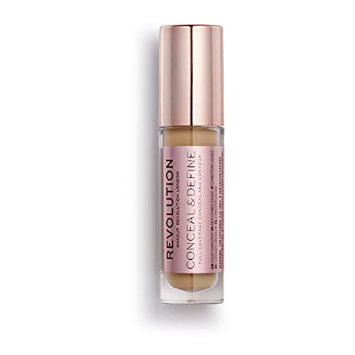 Revolution Beauty Conceal & Define Concealer - Full Coverage, Long-Lasting Matte, Vegan - 0.14 Oz