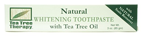 Tea Tree Therapy Natural Whitening Toothpaste - Removes Stains, Made in USA - 3oz