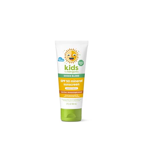 Babyganics Mineral Sunscreen - SPF 50 UVA/UVB Protection, Non-Allergenic, Water Resistant - 3 oz